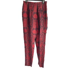 Shanghai Tang Vintage Size 12‎ Cheongsam Print Silk Blend Asian Dress Pants